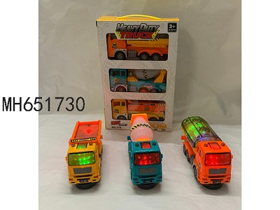 B/O BUMP AND GO CONSTRUCTION TRUCK WITH 4DFLASHING 