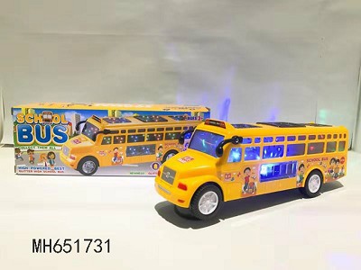 B/O BUMP AND GO SCHOOL BUS WITH 4DFLASHING 