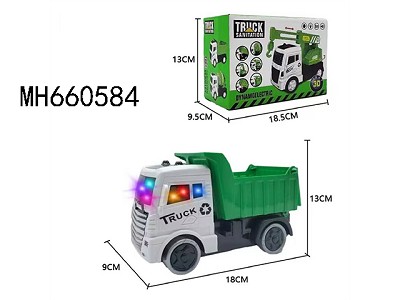 B/O BUMP AND GO CONSTRUCTION TRUCK WITH 3DLIGHTS MUSIC