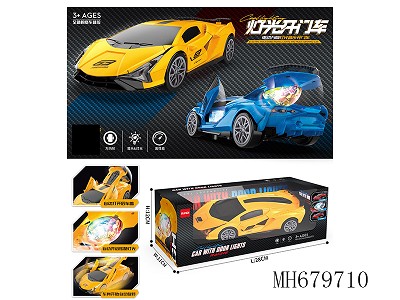 B/O BUMP AND GO LAMBORGHINI OPENING DOOR SPORT CAR WITH LIGHT AND MUSIC PROJECTION