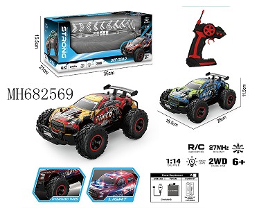 27MHZ 4 CHANNEL R/C GTRCROSS-COUNTRY CAR WITH LIGHTS (WITH  BATTERY &USB CABLE )