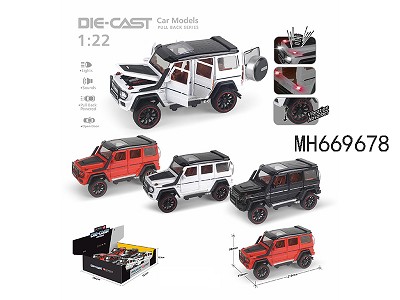 1:22 6 OPENING DOOR PULL BACK DIE-CAST CAR WITH LIGHTS SOUNDS