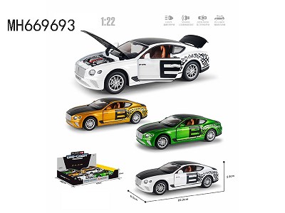 1:22 OPENING DOOR PULL BACK DIE-CAST CAR WITH LIGHTS SOUNDS