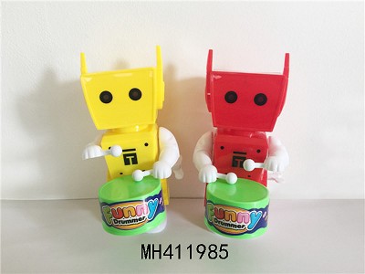 WIND UP DRUMING ROBOT (2 COLOR MIXED)