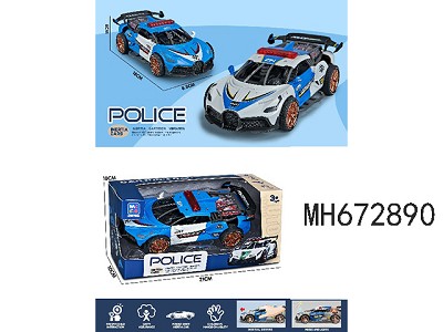 FRICTION POLICE CAR WITH LIGHTS SOUNDS