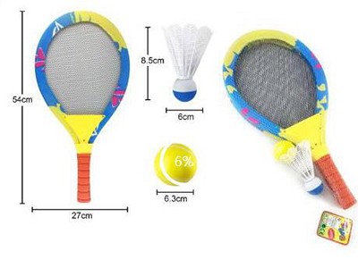 2 IN CLOTH BADMINTON RACKETS AND TENNIS RACKETS