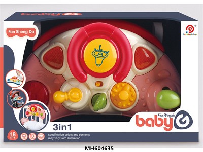 3 IN 1 BABY DIRECTION DISC LIGHT MUSIC (PINK)
