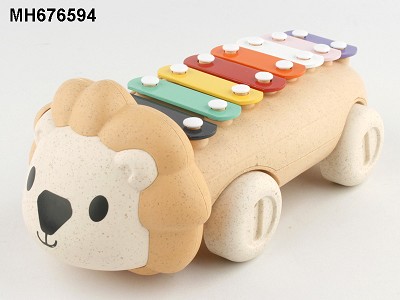 TWO IN ONE  MULTIPLE FUNCTION ANIMAL XYLOPHONE CAR LION ANIMAL KEY BOARD