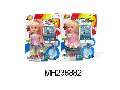 MOBIEPHONE KEY-RING WITH LIGHT (INCLUDED NON B/O DOLL)