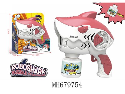 FULLY AUTOMATIC 5 HOLE MACHINE SHARK BUBBLE GUN WITH LIGHT AND MUSIC