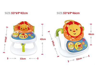 4 IN 1 BABY WALKER WITH LIGHT AND MUSIC