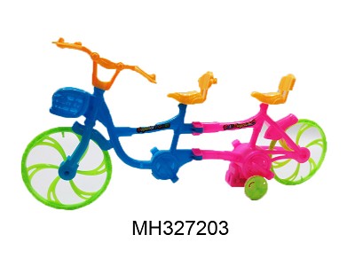 PULL LINE FOLDING BIKE WITH LIGHT (4 COLOR MIXED)