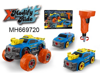 ELECTRIC DRILL 3-IN-1 BLUE MODIFIED OFF-ROAD MUSTANG