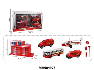 DIE-CAST PULL BACK FIRE FIGHTING COMBINATION SERIES