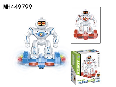 B/O BUMP AND GO ROBOT WITH LIGHTS MUSIC (RED BLUE 2 COLOR )