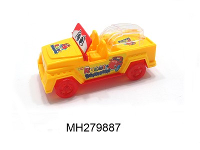 PULL LINE CAR,CAN FILL IN CANDY (2 COLOR MIXED)