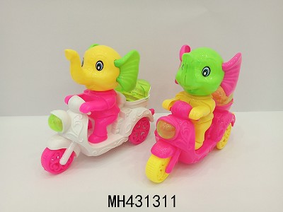 PULL LINE ELEPHANT MOTORCYCLE WITH LIGHT (WHITE YELLOW RED)