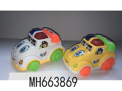 RAW COLOR PULL LINE PHONE POLICE CAR WITH BELL
