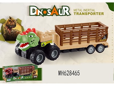 DOUBLE FRICTION DIE-CAST DINOSAUR CONTAINER TRUCK